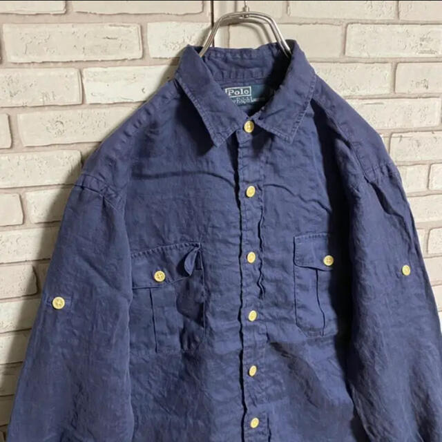 POLO RALPH LAUREN(ポロラルフローレン)の90s 古着 ポロ ラルフローレン BDシャツ ゆるだぼ ビッグシルエット メンズのトップス(シャツ)の商品写真