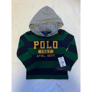 ポロラルフローレン(POLO RALPH LAUREN)の新品タグ付き100ラルフローレンボーダーパーカー(Tシャツ/カットソー)