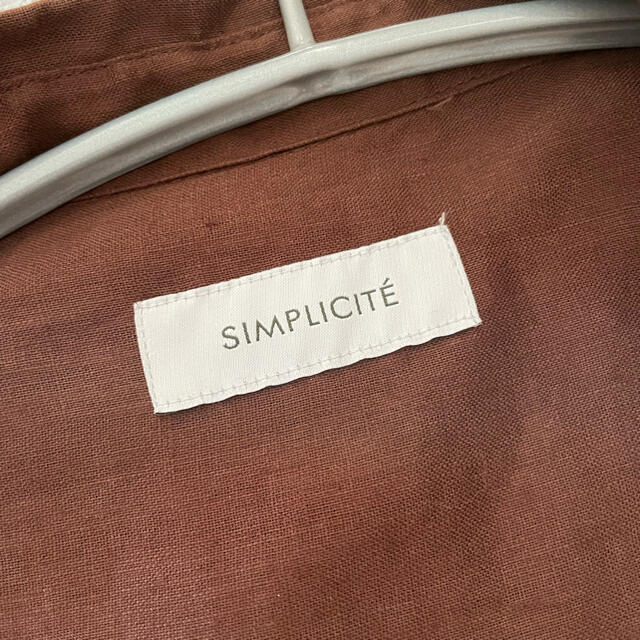 Simplicite(シンプリシテェ)のリネン100ロングシャツワンピース　simplicite レディースのトップス(シャツ/ブラウス(長袖/七分))の商品写真