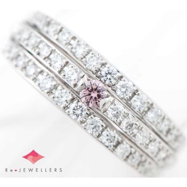 ナチュラル(天然)ピンク  ダイヤモンド 0.06 リング・指輪 レディースのアクセサリー(リング(指輪))の商品写真