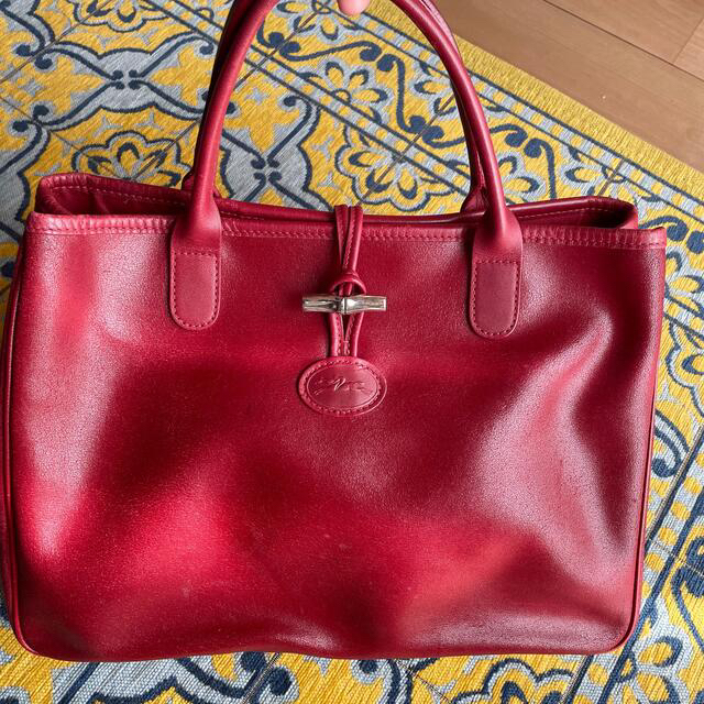 LONGCHAMP(ロンシャン)のロンシャン　赤　トートバッグ　軽い レディースのバッグ(トートバッグ)の商品写真