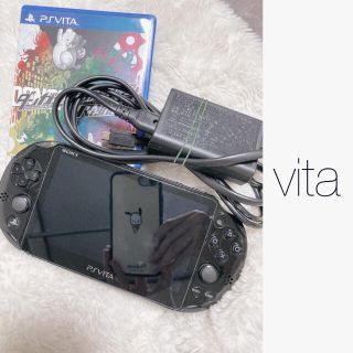 ソニー(SONY)のPSP vita(黒) ダンガンロンパソフト付(携帯用ゲーム機本体)