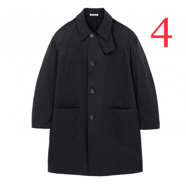 COMOLI(コモリ)のスタイリスト私物×オーラリー ステンカラーコート ブラック サイズ4 メンズのジャケット/アウター(ステンカラーコート)の商品写真