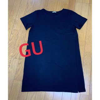 ジーユー(GU)の美品　GU 半袖　チュニック  ワンピース　Tシャツ(Tシャツ(半袖/袖なし))