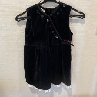 オシュコシュ(OshKosh)の女の子　子供用黒のワンピース　OSHKOSH(ワンピース)