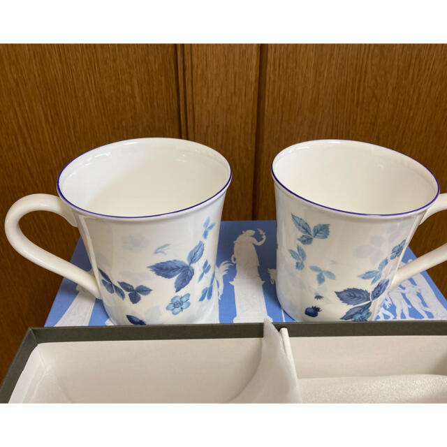 ウエッジウッド WEDGWOOD ペアマグカップ ストロベリーブルー　新品未使用