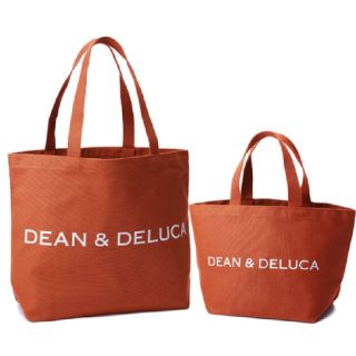 ディーンアンドデルーカ(DEAN & DELUCA)のDEAN&DELUCA チャリティートートバッグテラコッタオレンジ S とL(収納/キッチン雑貨)