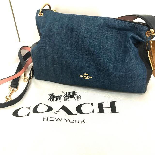 coach ワンハンドル 2way ショルダー ハンド バッグ デニム