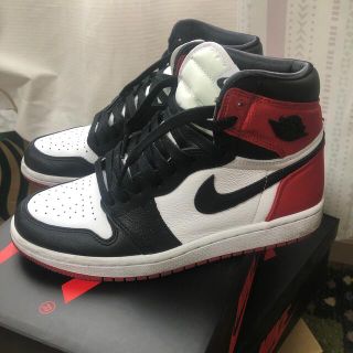 ナイキ(NIKE)の NIKE AIR JORDAN 1 SATIN BLACK TOE WMNS(スニーカー)