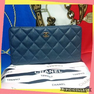 シャネル(CHANEL)の美品★正規品 シャネル☆マトラッセ キャビアスキン☆長財布 箱付き(ポーチ)