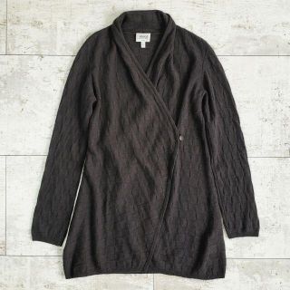 アルマーニ コレツィオーニ(ARMANI COLLEZIONI)のアルマーニ コレツィオーニ ☆ カシミヤ ロング カーディガン 40 格子柄(カーディガン)