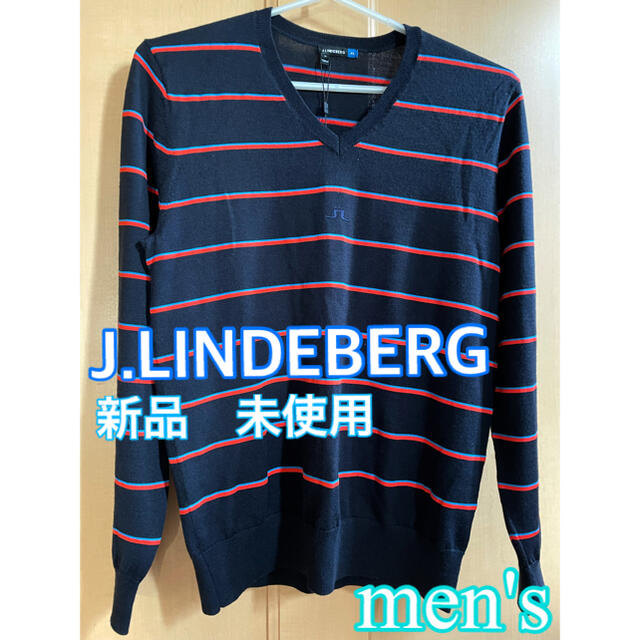 贅沢 J.LINDEBERG リンドバーグ　メンズゴルフウェア　ニット　Ｖネック　セーター　冬物　ウール - ウエア