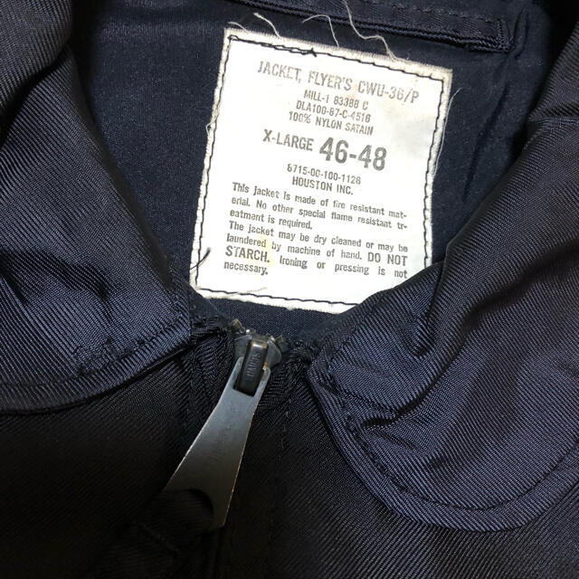 希少 HOUSTON CWU-36/P フライトジャケット 46-48 BK - フライトジャケット