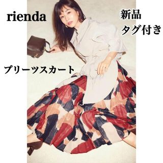 リエンダ(rienda)の【新品、タグ付き】rienda オーガンジープリーツj/wフレアsk-r(ロングスカート)