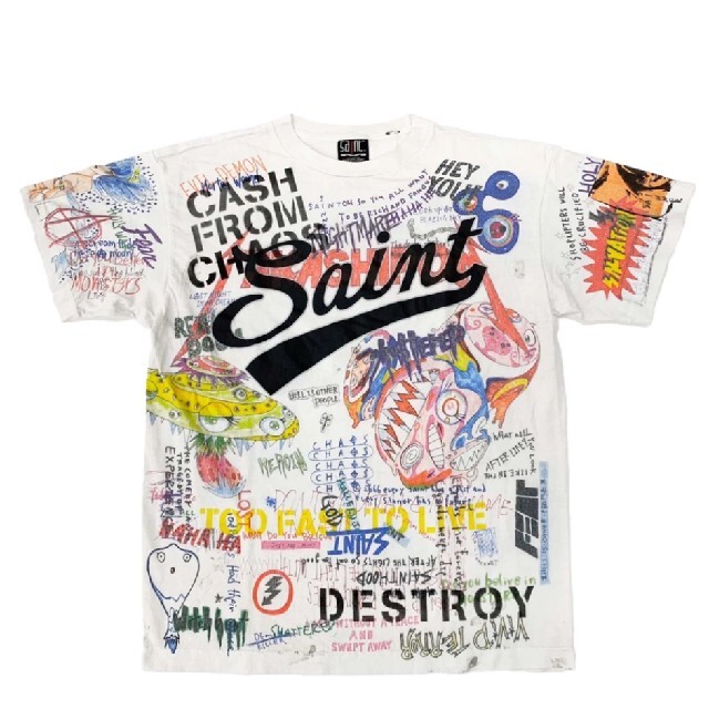 SAINT MICHAEL XL Mxxxxxx 村上隆 GRAFF TEE オシャレ www.gold-and