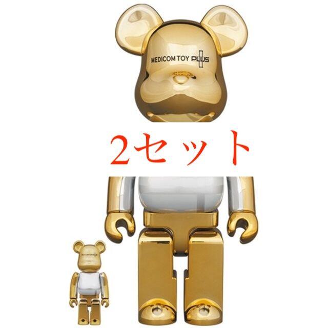 MEDICOM TOY(メディコムトイ)のBE@RBRICK MEDICOM TOY PLUS GOLD CHROME エンタメ/ホビーのアート用品(その他)の商品写真