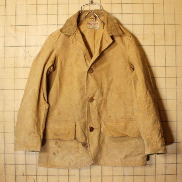 40s DuxbakダックハンティングジャケットブラウンXSレディースaw108 メンズのジャケット/アウター(カバーオール)の商品写真