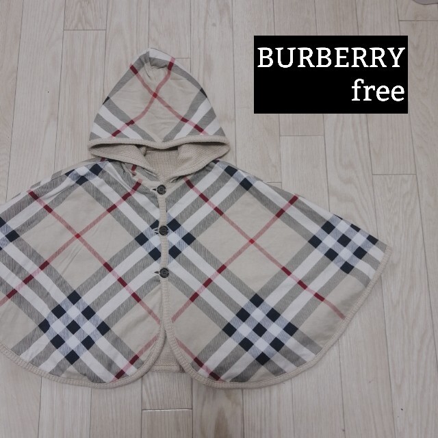 BURBERRY(バーバリー)の[BURBERRY/F]バーバリーチェックリバーシブルポンチョケープ キッズ/ベビー/マタニティのベビー服(~85cm)(ジャケット/コート)の商品写真