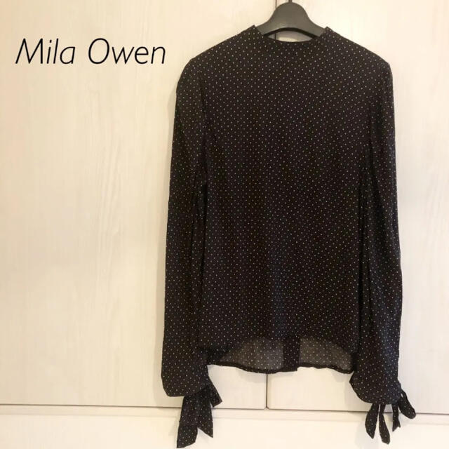 Mila Owen(ミラオーウェン)のMila Owen ミラオーウェン ドット　ブラウス レディースのトップス(シャツ/ブラウス(長袖/七分))の商品写真