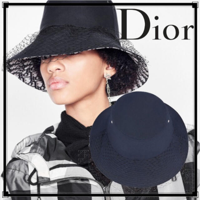 Christian Dior(クリスチャンディオール)のディオール完売品❗️ ラム様専用チュール　バゲットハット レディースの帽子(ハット)の商品写真