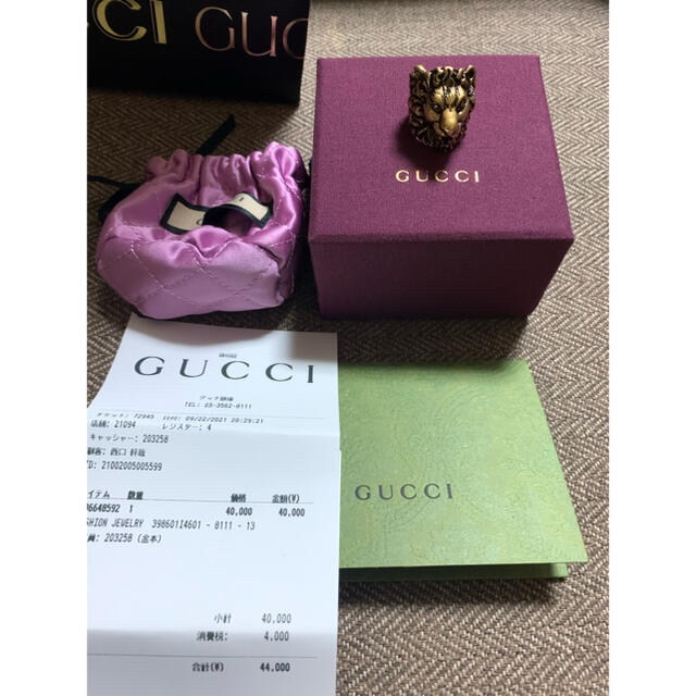 Gucci(グッチ)の新品未使用 付属品完備　GUCCI ライオン リング メンズのアクセサリー(リング(指輪))の商品写真