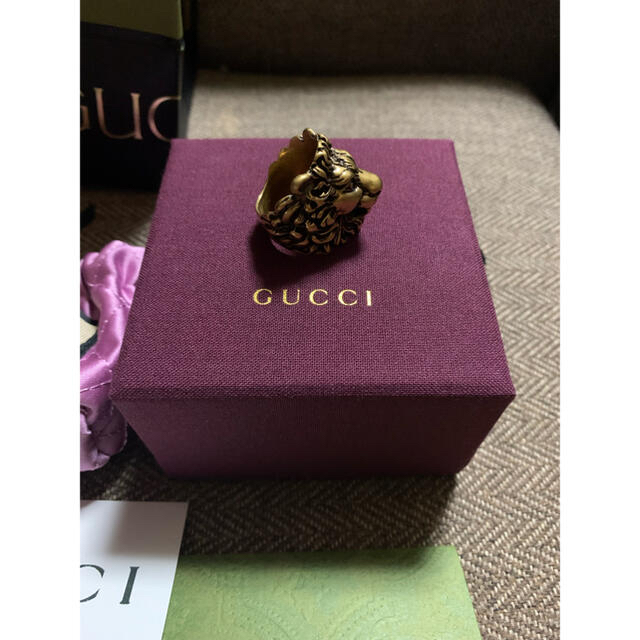 Gucci(グッチ)の新品未使用 付属品完備　GUCCI ライオン リング メンズのアクセサリー(リング(指輪))の商品写真