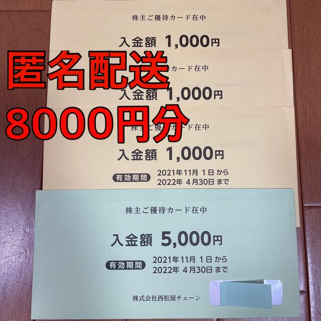 永久無料保証 西松屋チェーン 株主優待券 8000円分 クーポン配布 アウトレット割引品 西松屋株主優待カード16000円分(8000円×2枚セット) ショッピング