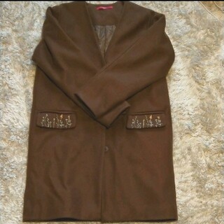 グラニフ(Design Tshirts Store graniph)のグラニフ　刺繍のポケットコート(ロングコート)
