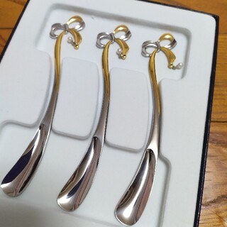 ミキモト(MIKIMOTO)のMIKIMOTO 新品 未使用 真珠付 ティースプーン スプーン(カトラリー/箸)