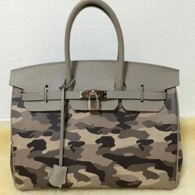 美品　本革カモフラージュbag 35サイズ