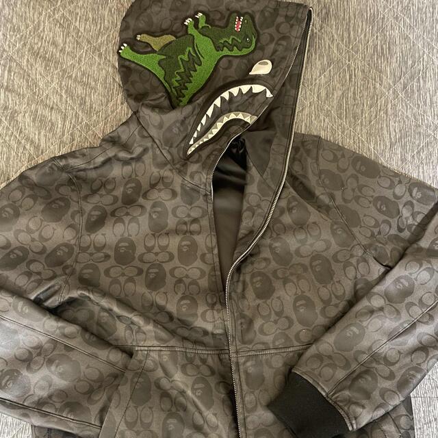 A BATHING APE - A BATHING APE × COACH 総柄レザーパーカー 希少の ... A bathing ape BAPE アベイシングエイプ レザー レア パーカー