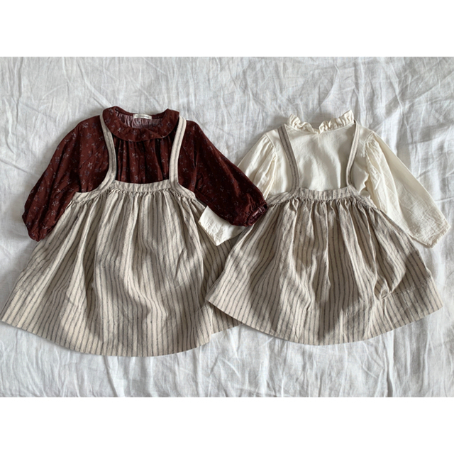 Caramel baby&child (キャラメルベビー&チャイルド)のsoorploom  Eloise Pinafore, Stripe 4y キッズ/ベビー/マタニティのキッズ服女の子用(90cm~)(スカート)の商品写真