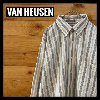 VAN HEUSEN】ストライプシャツ 長袖シャツ 柄シャツ アメリカ古着の ...