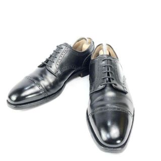 クロケットアンドジョーンズ(Crockett&Jones)の【美品】クロケットジョーンズ ストレートチップ 外羽根 革靴 ビジネスシューズ(ドレス/ビジネス)