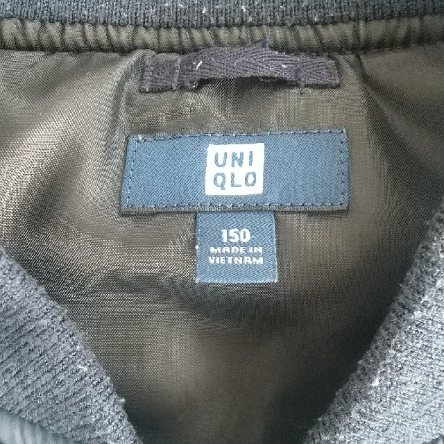 UNIQLO(ユニクロ)のMA-1 ユニクロ ネイビー 150 キッズ/ベビー/マタニティのキッズ服女の子用(90cm~)(ジャケット/上着)の商品写真