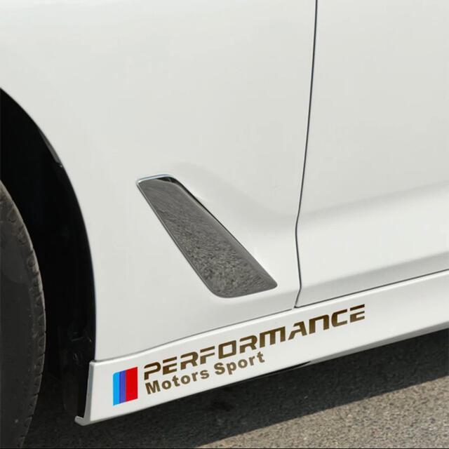 BMW(ビーエムダブリュー)の２枚セット BMWデザインステッカー 中サイズ Mパフォ Mスポ 黒or 白 自動車/バイクの自動車(車外アクセサリ)の商品写真