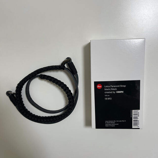 LEICA(ライカ)のLeica ライカ 未使用パラコードストラップ COOPH 100cm ブラック スマホ/家電/カメラのカメラ(ミラーレス一眼)の商品写真