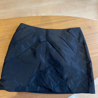 エイチアンドエム(H&M)のh&m シルク調ミニスカート　ブラック(ミニスカート)