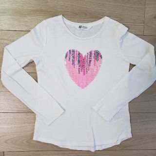 エイチアンドエイチ(H&H)のH＆M　スパンコールTシャツ　125(Tシャツ/カットソー)