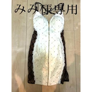 ローブ(ROBE)の新品 未使用 美品 ♡Robefleurs Glossy ホワイト ドレス(ミニドレス)