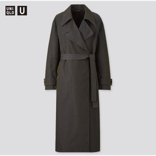 ユニクロ(UNIQLO)の【即完品、未使用】UNIQLO U 20AWトレンチコートDARK GLAY M(トレンチコート)