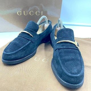 グッチ(Gucci)の【良品】グッチ ホースビット スウェード レザー ローファー 37(ローファー/革靴)