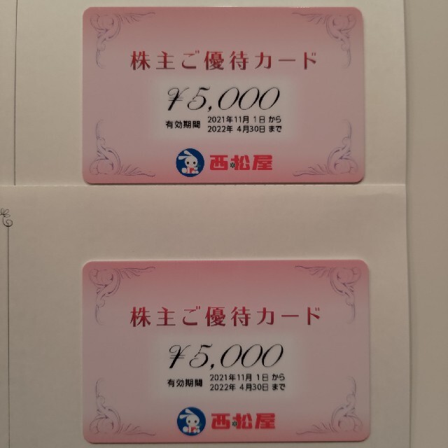 西松屋10,000円分株主優待カード優待券/割引券