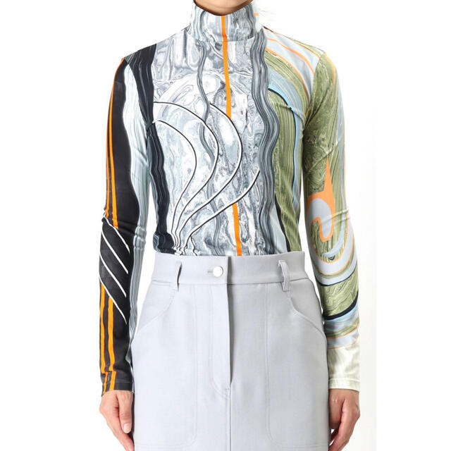 Mame Kurogouchi Marble Print Jersey Top 【即納&大特価】 vivacf.net