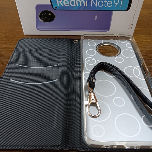 Redmi Note 9T 64GB ブラック☆おまけブック型ケース付 スマホ/家電/カメラのスマートフォン/携帯電話(スマートフォン本体)の商品写真