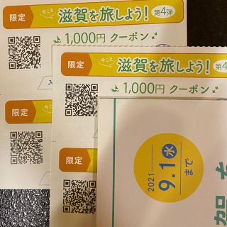 今こそ滋賀を旅しよう　第4弾   限定券4000円 しが周遊クーポン  (ショッピング)