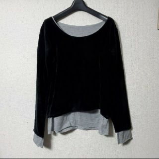 アンドシュエット(& chouette)のシュエット　重ね着ふうカットソー(カットソー(長袖/七分))