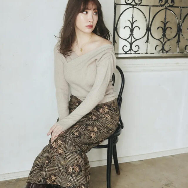 Her lip to Roses Jacquard Midi Skirt レディースのスカート(ひざ丈スカート)の商品写真