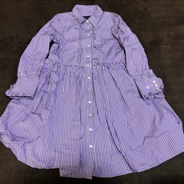 Ralph Lauren(ラルフローレン)のRALPH RAUREN ラルフローレン　130 紫　ワンピース　シャツ キッズ/ベビー/マタニティのキッズ服女の子用(90cm~)(ワンピース)の商品写真