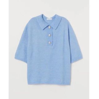 エイチアンドエム(H&M)の☆新品同様☆H&M ファインニットトップス＊ビジュー付(ニット/セーター)